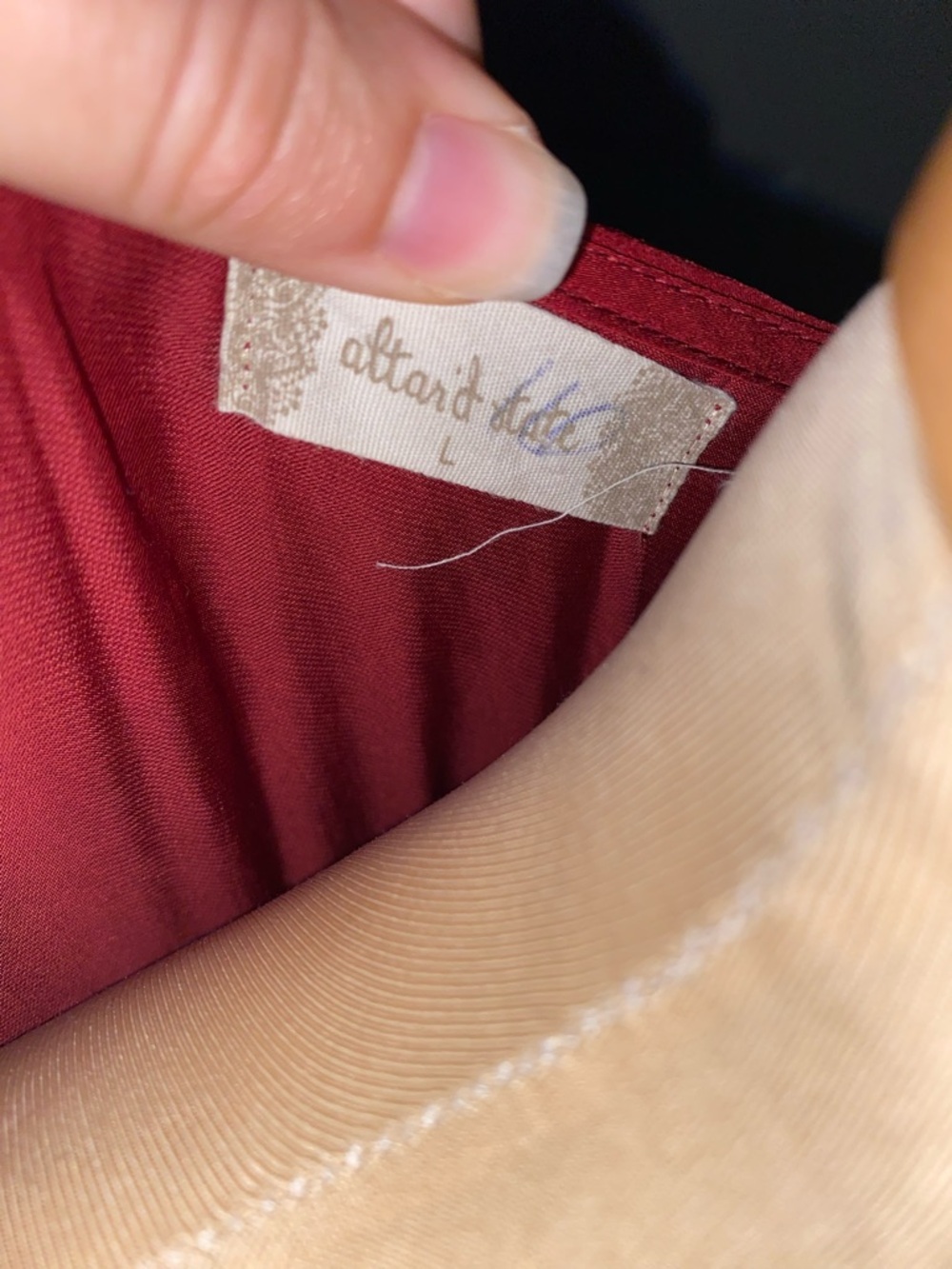 Altar’d State Women’s Burgundy Wine Red Dress, Long Sleeve, Date Night - Picture 4 of 7